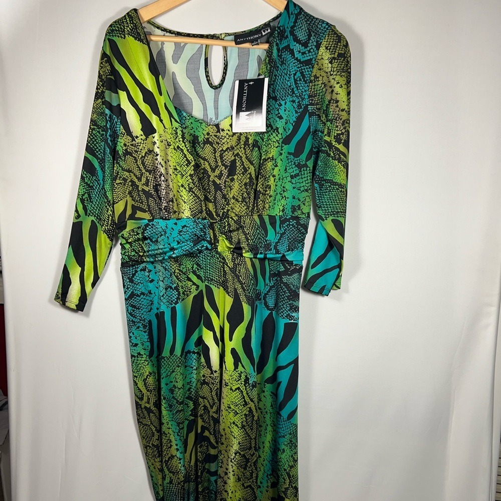 Anthony Studio Multi Reptile Print Maxi Dress Size Medium - Picture 3 of 12